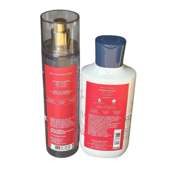 Bath & Body Works FIRECRACKER POP Set Fine Fragrance Mist Body Wash 2pc - Picture 4 of 6